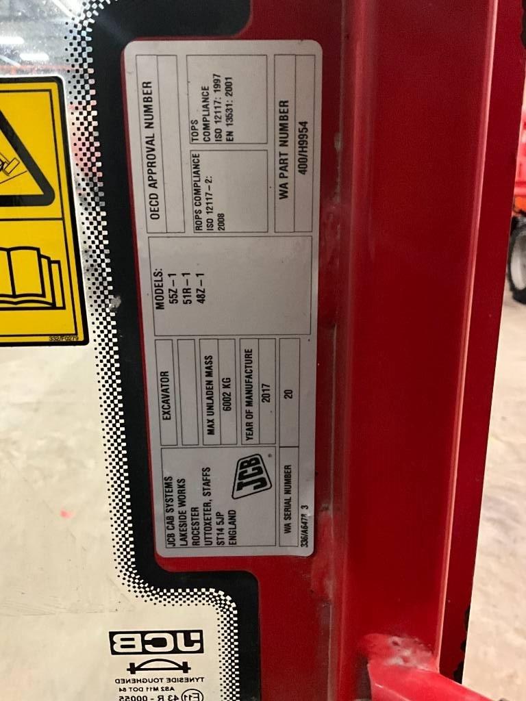 JCB 48 Z-1 / 51 R-1 / 55 Z-1 Cabine en interieur