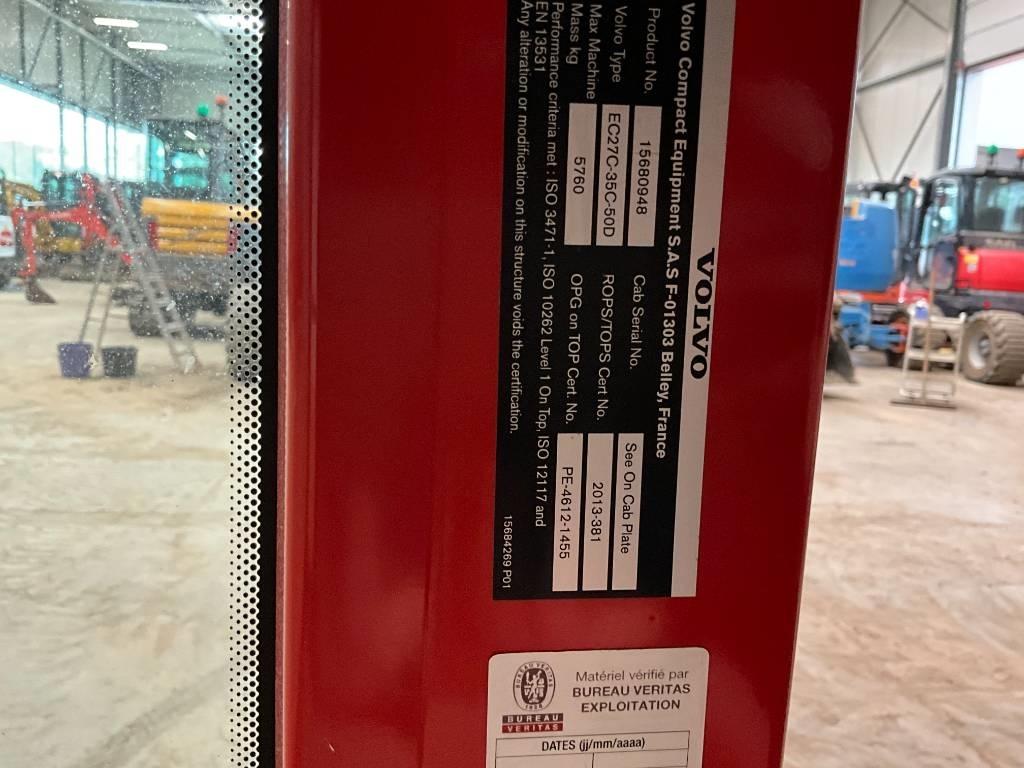 Volvo EC 27 C / EC 35 C / ECR 50 D Cabine en interieur